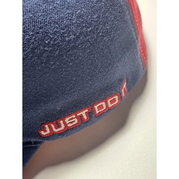 Vintage Nike 6-Panel Flex Fit Hat Red White Blue Swoosh Logo Just Do It Collect - Picture 3 of 10